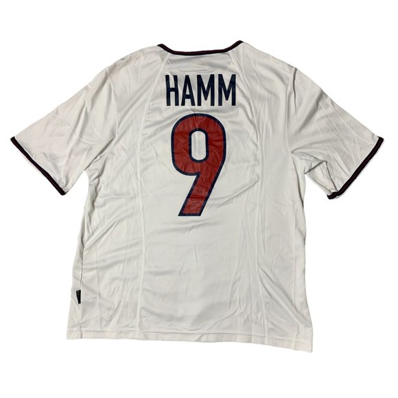 Nike Other - Nike Team US Soccer Jersey Shirt White Red 9 Hamm USA Made Sports Kids Size XL